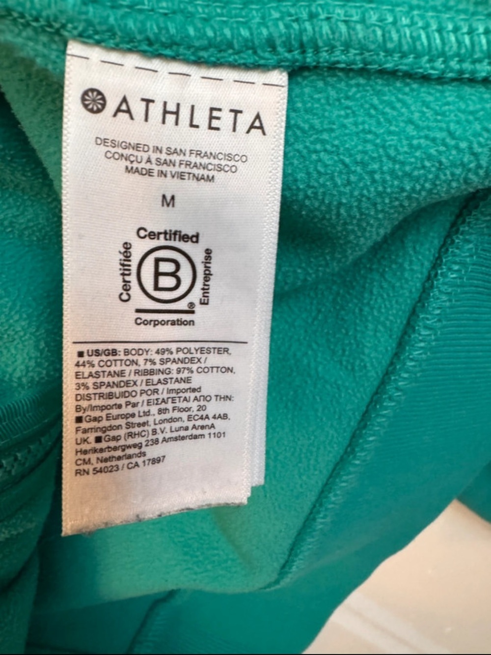 Athleta Teal Full-Zip Hoodie Jacket - Picture 3 of 11